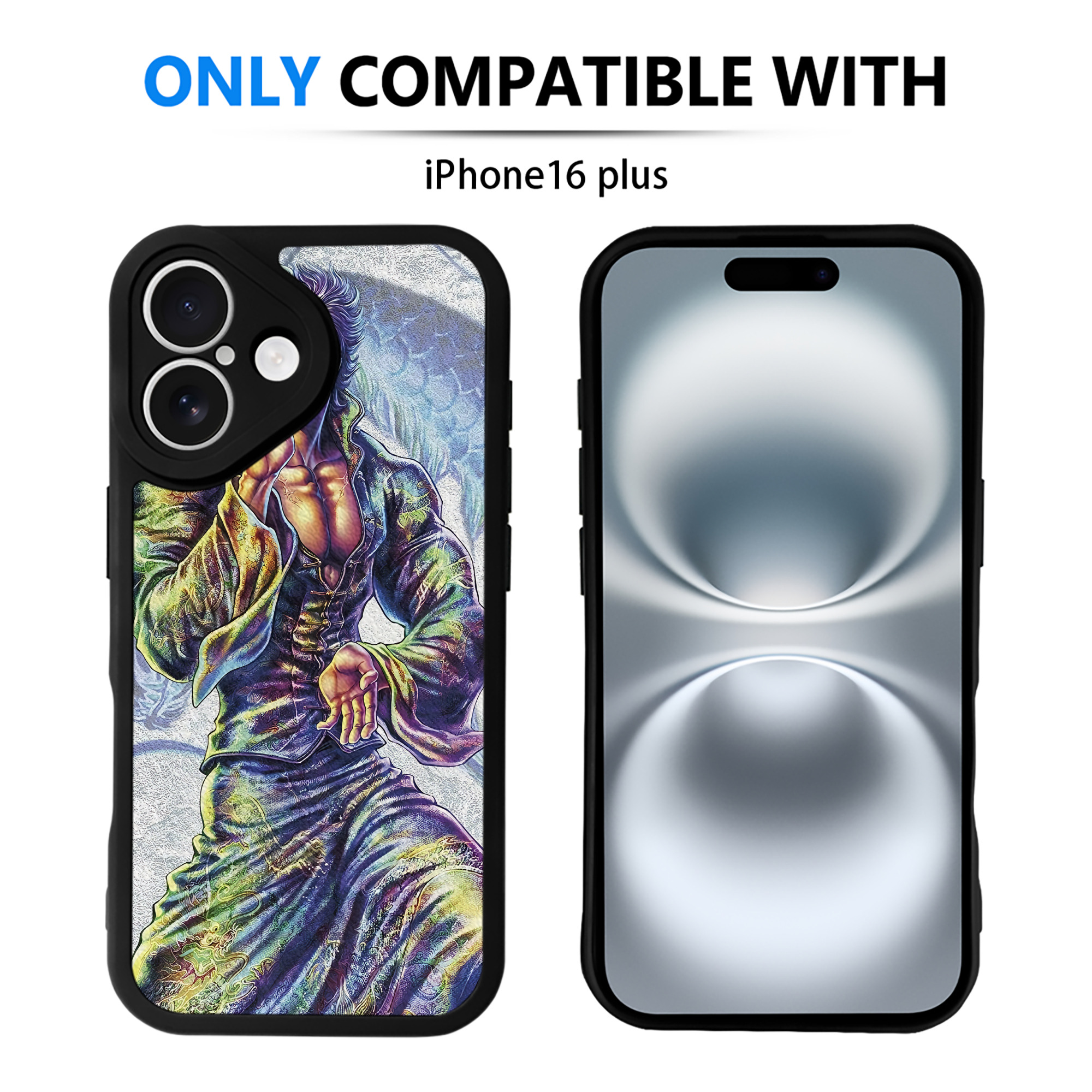 （画像用） 北斗の拳 Fist of the North Star 【iPhone 16シリーズ対応】シリコンスマホケース（レザー調） 材質：シリコン